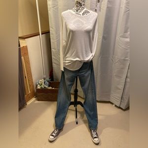 OLD NAVY ~ Calla Lily White ~ (Small) ~ Luxe Long-Sleeve Tunic T-Shirt